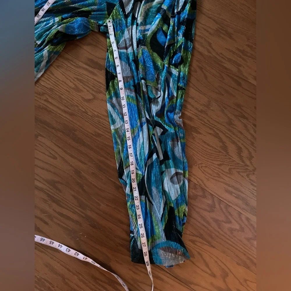 NWT- Susan Graver Vibrant  Blue Jumpsuit Size 1X New With Tags